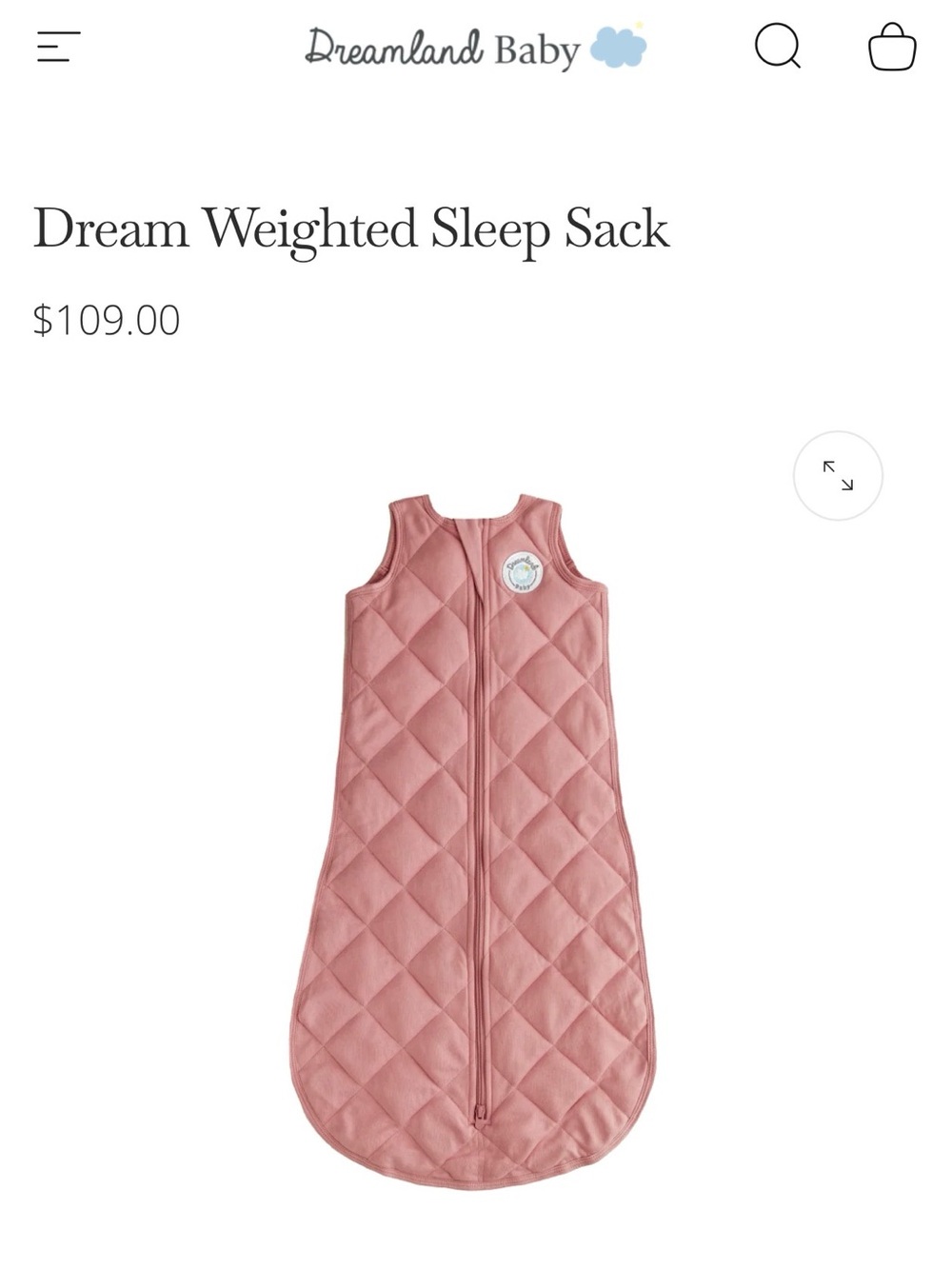 NWOT Dreamland Baby Weighted Sleep Suit 0-6 Months